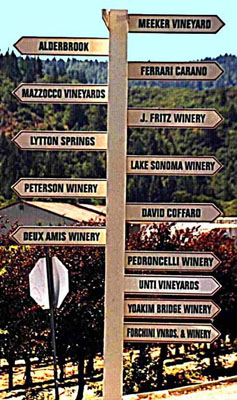 Sonoma signpost