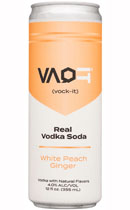 VAQIT White Peach Ginger Real Vodka Soda