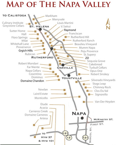 napa valley wine train route map The Fifty Best Napa Valley napa valley wine train route map