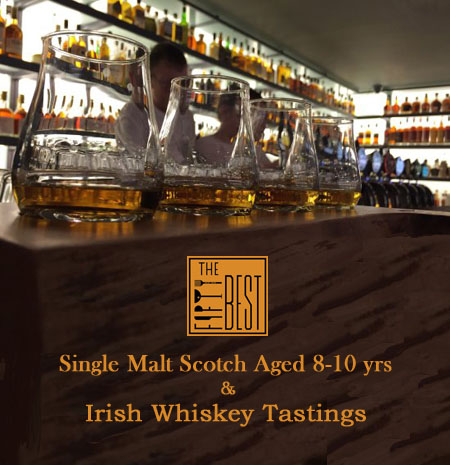 Single Malt Scotch Aged 8-10 yrs and Irish Whiskey Tastings