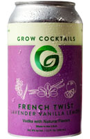 Grow Cocktails French Twist Lavender Vanilla Lemon Vodka Cocktail