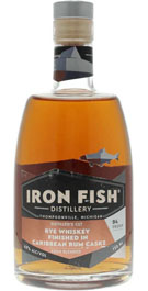Iron Fish Distillery Rye Whiskey finished in Caribbean rum casks
