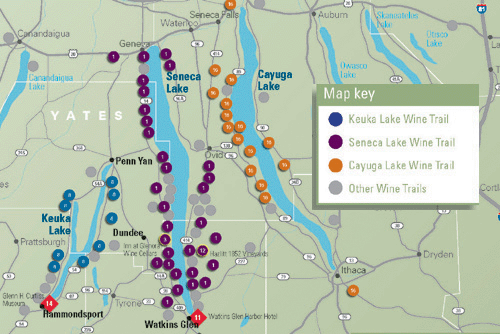 Lake erie wine trail map